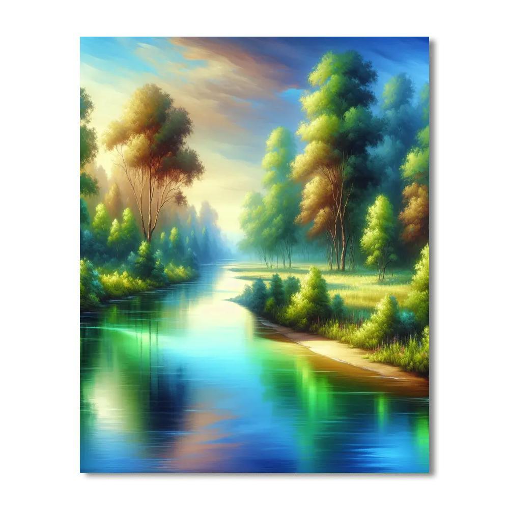 Soothing River Reflections Paint By Numbers Kits