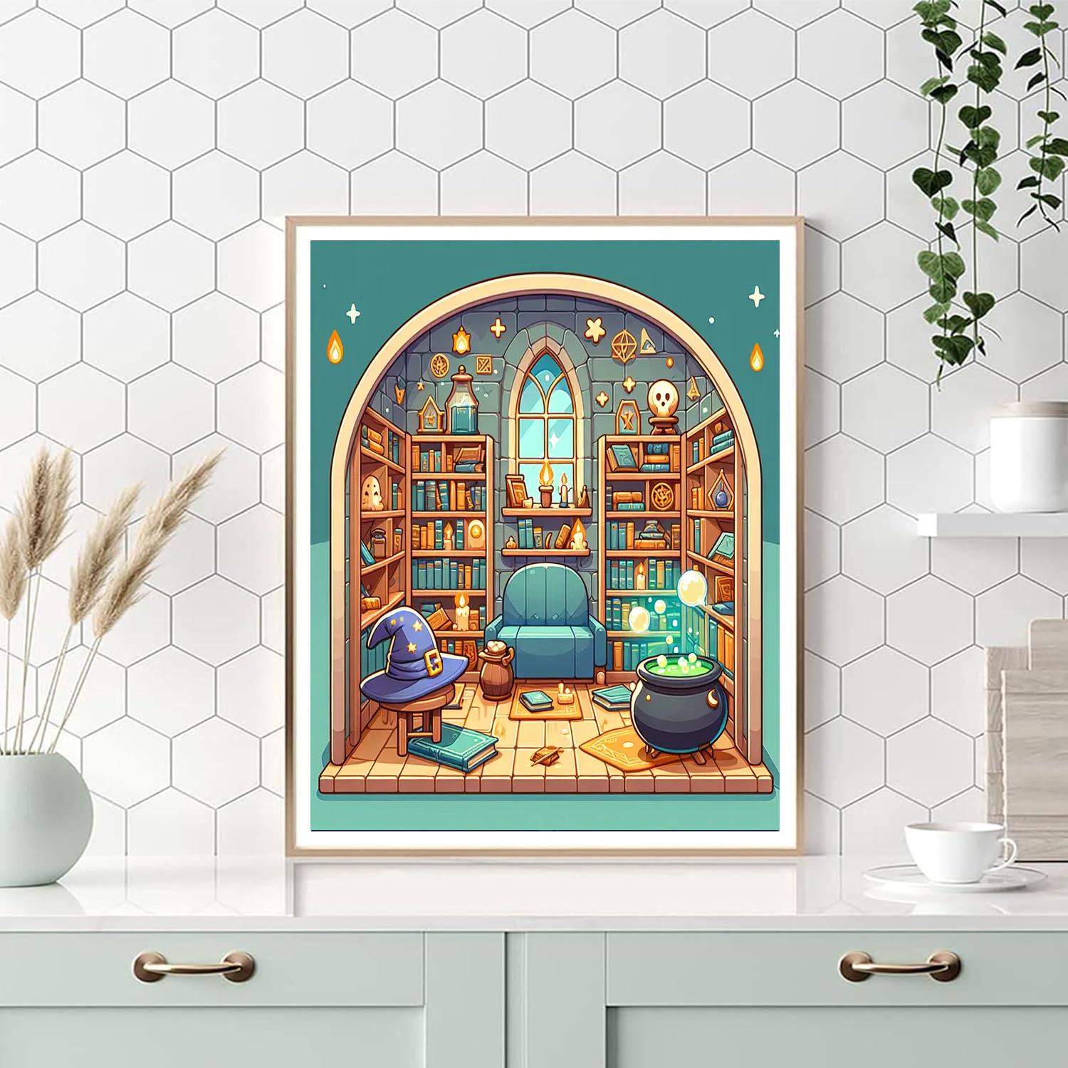 Wondrous Wizard's Lair Paint By Numbers Art