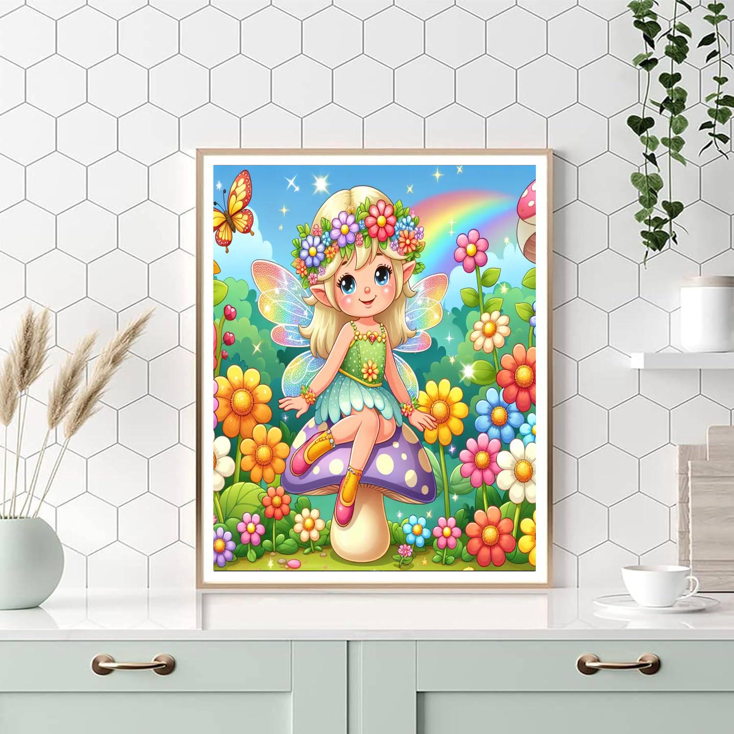 Wonderful Fairy Garden Painting Number Kit