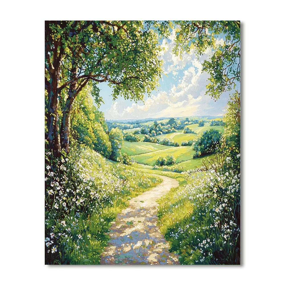 John Constable Inspired The Sunlit Path  Paint By Numbers