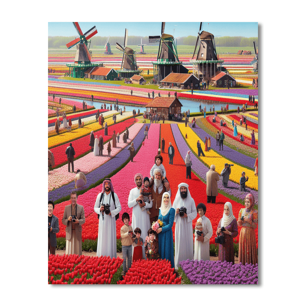 The Tulip Festival - Netherlands Paint By Color