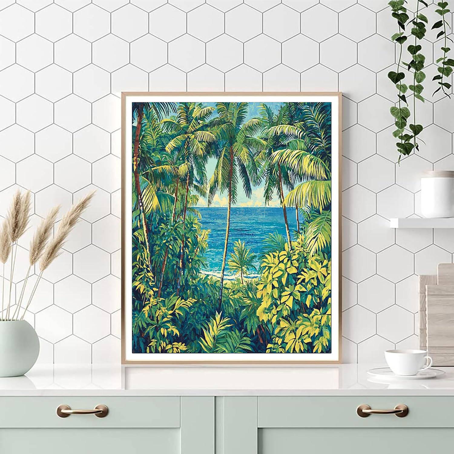 Georges Seurat Inspired Tropical Zephyr Rhythm  Numbered Painting Kits