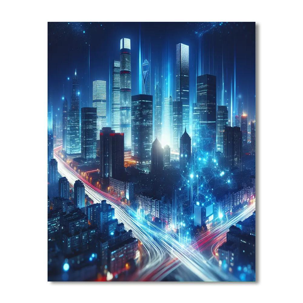 Metropolitan Nightlights Paint By Numbers Art