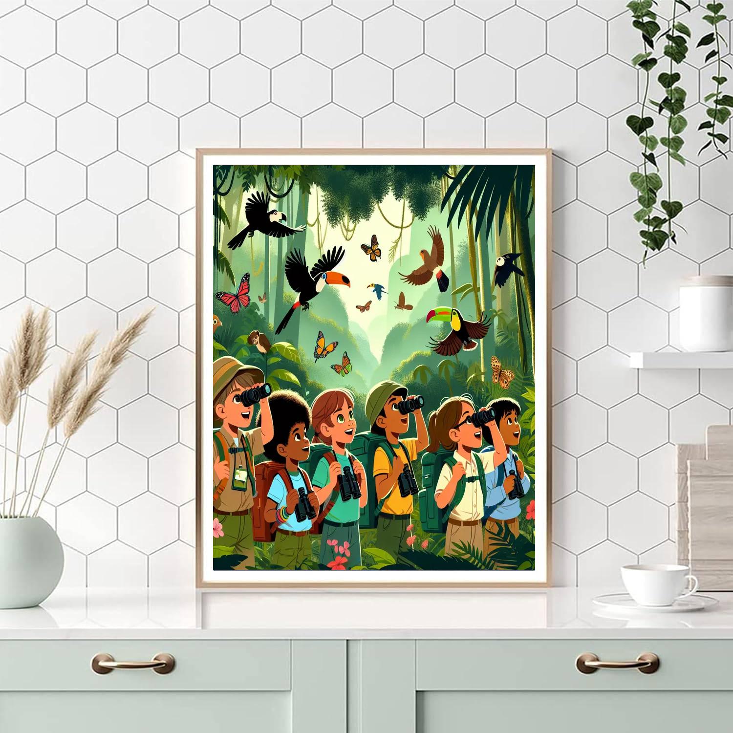 Explorer's Rainforest Adventure Painting Number Kit