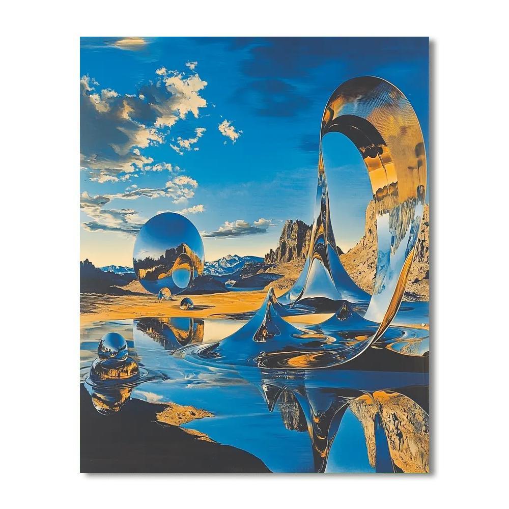 Salvador Dali Inspired Dali's Surreal Melting World  DIY Paint By Numbers