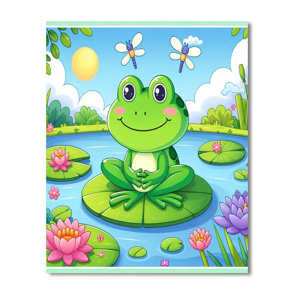 Giggles The Frog Number Painting