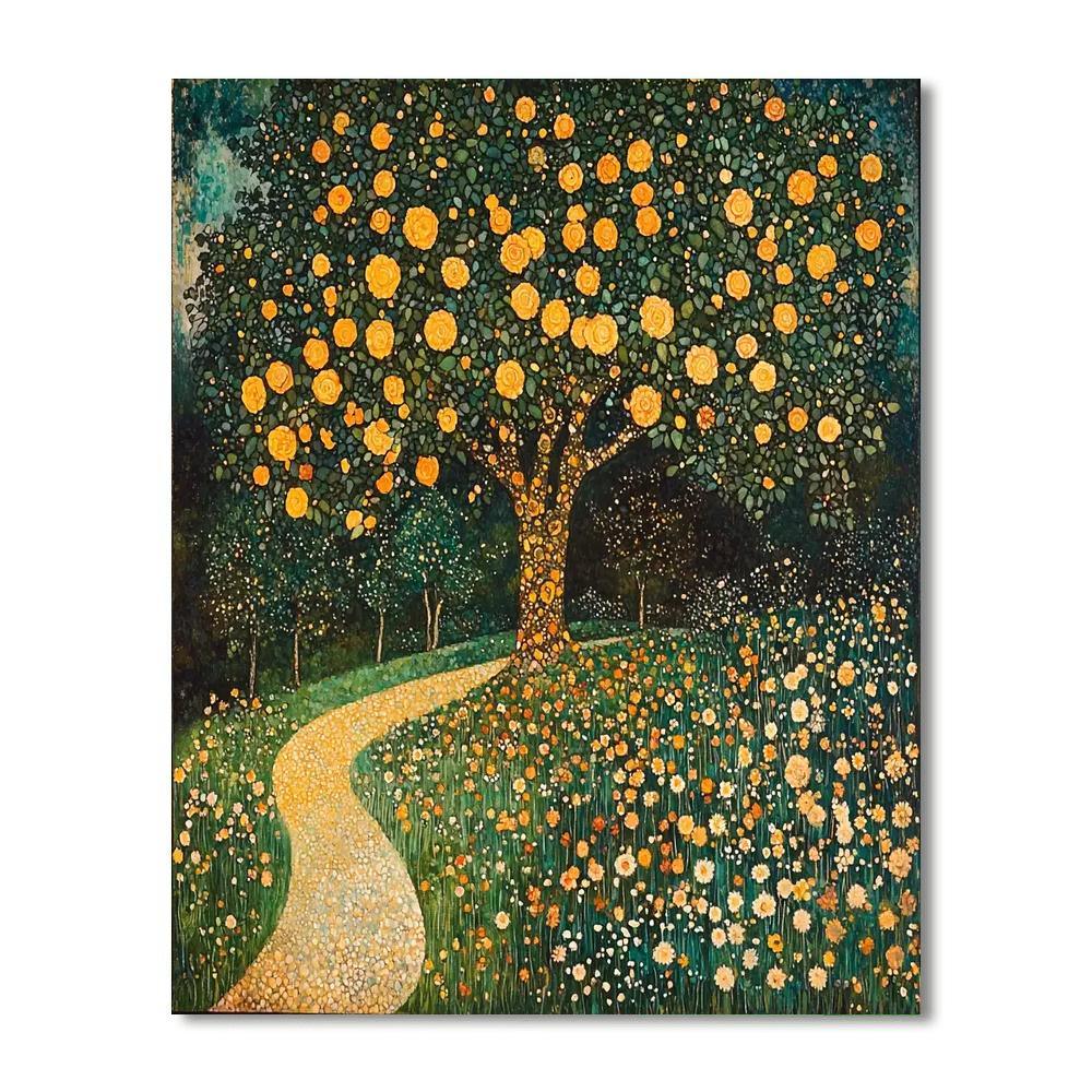 Gustav Klimt Inspired Mystical Garden Retreat  Paint By Numbers Kits