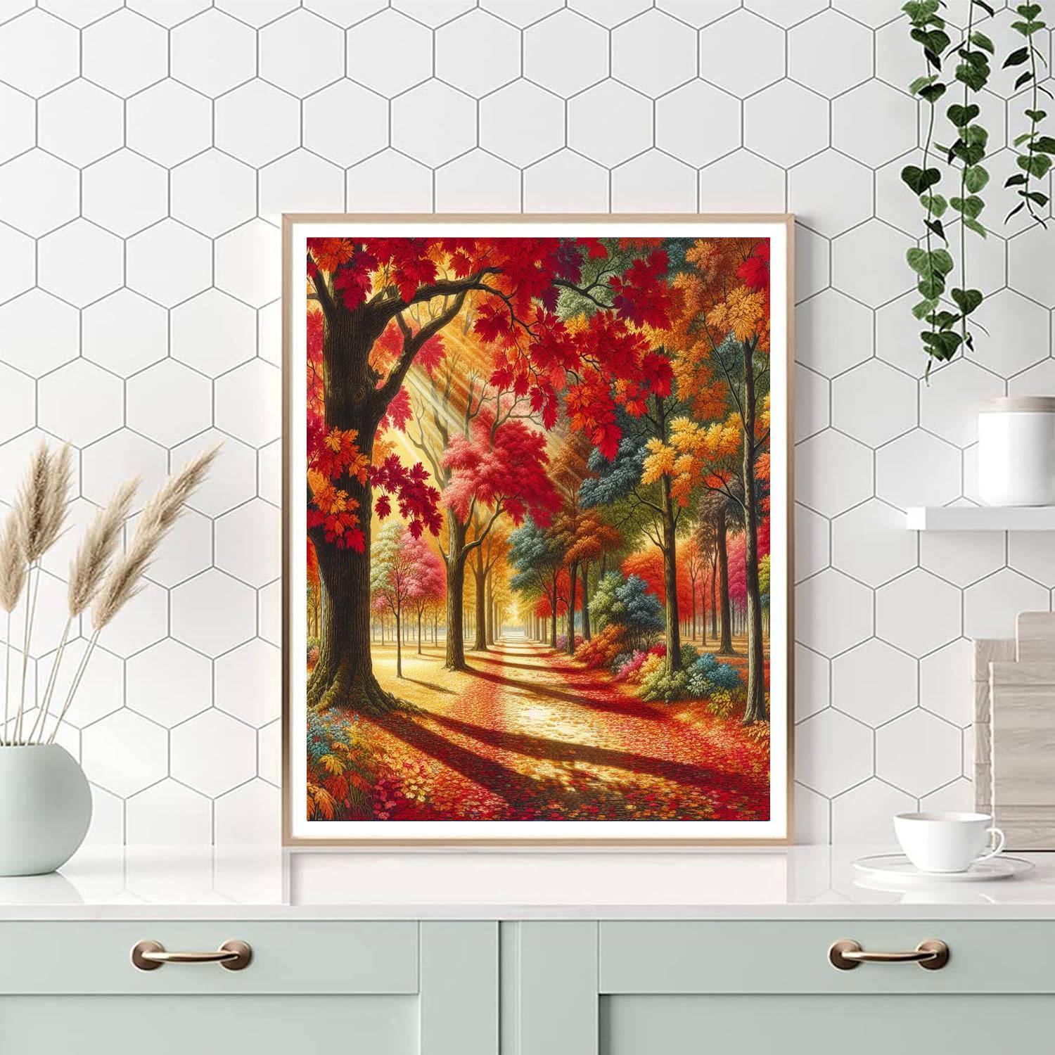 Autumn Leaves Trail DIY Paint By Numbers