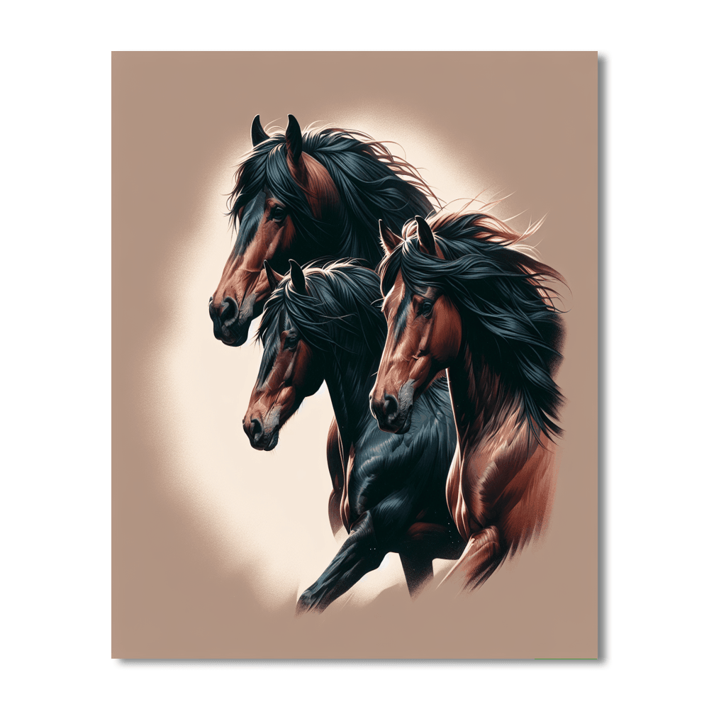 Equestrian Elegance DIY Paint By Numbers