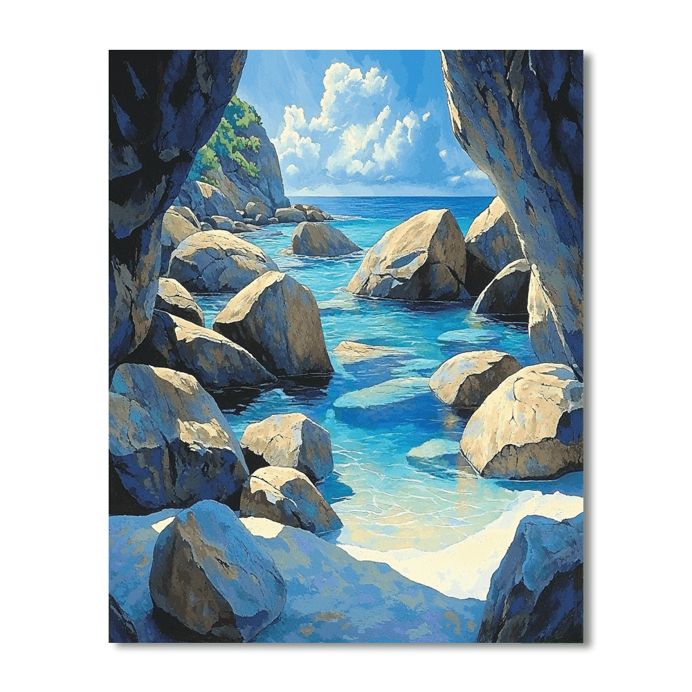 The Baths - Virgin Gorda, British Virgin Islands Paint By Numbers Kits