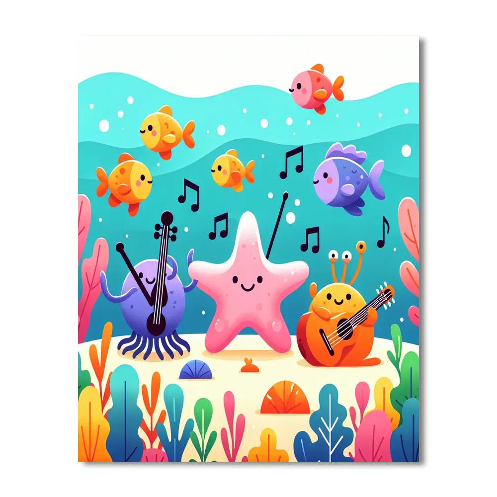 Stellar Starfish Symphony Paint By Numbers Art