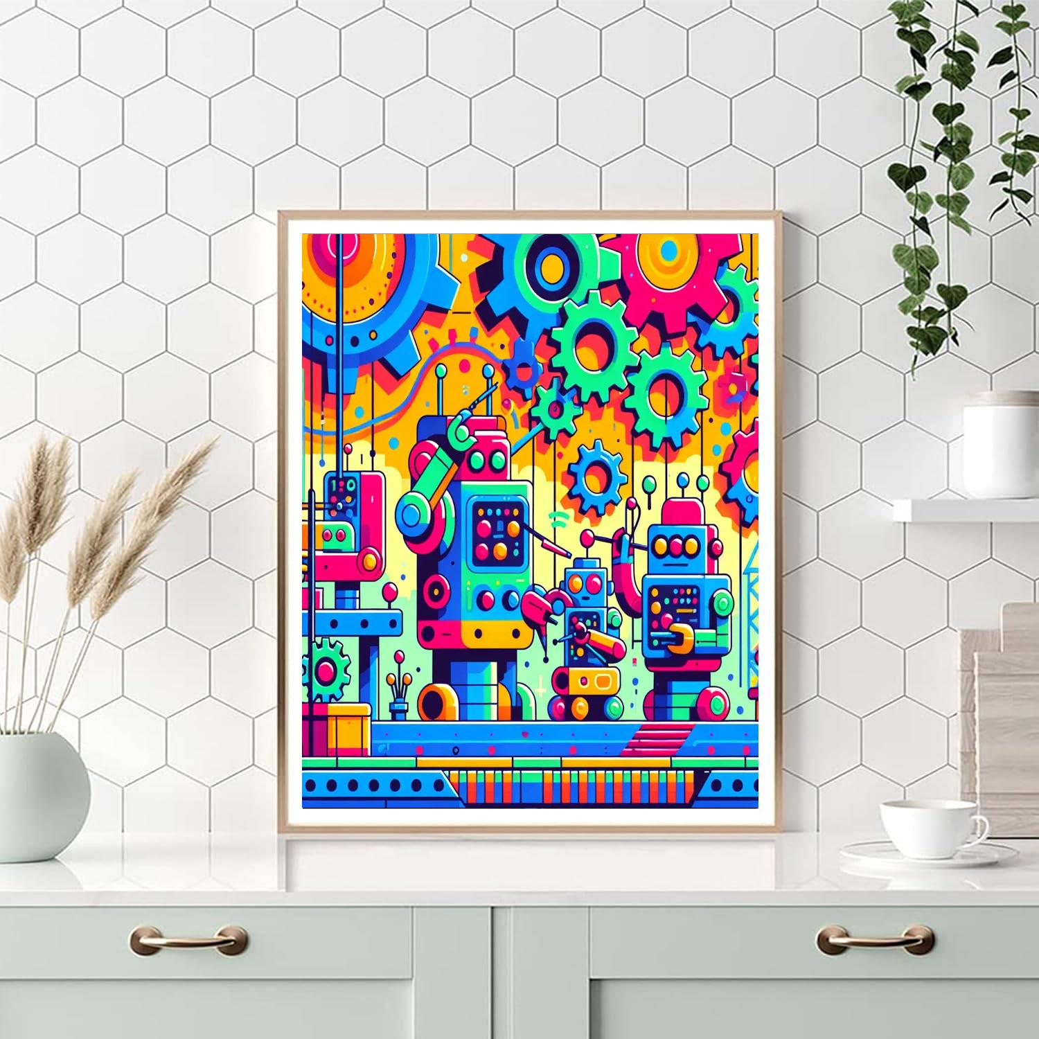 Robot Invention Factory DIY Paint By Numbers