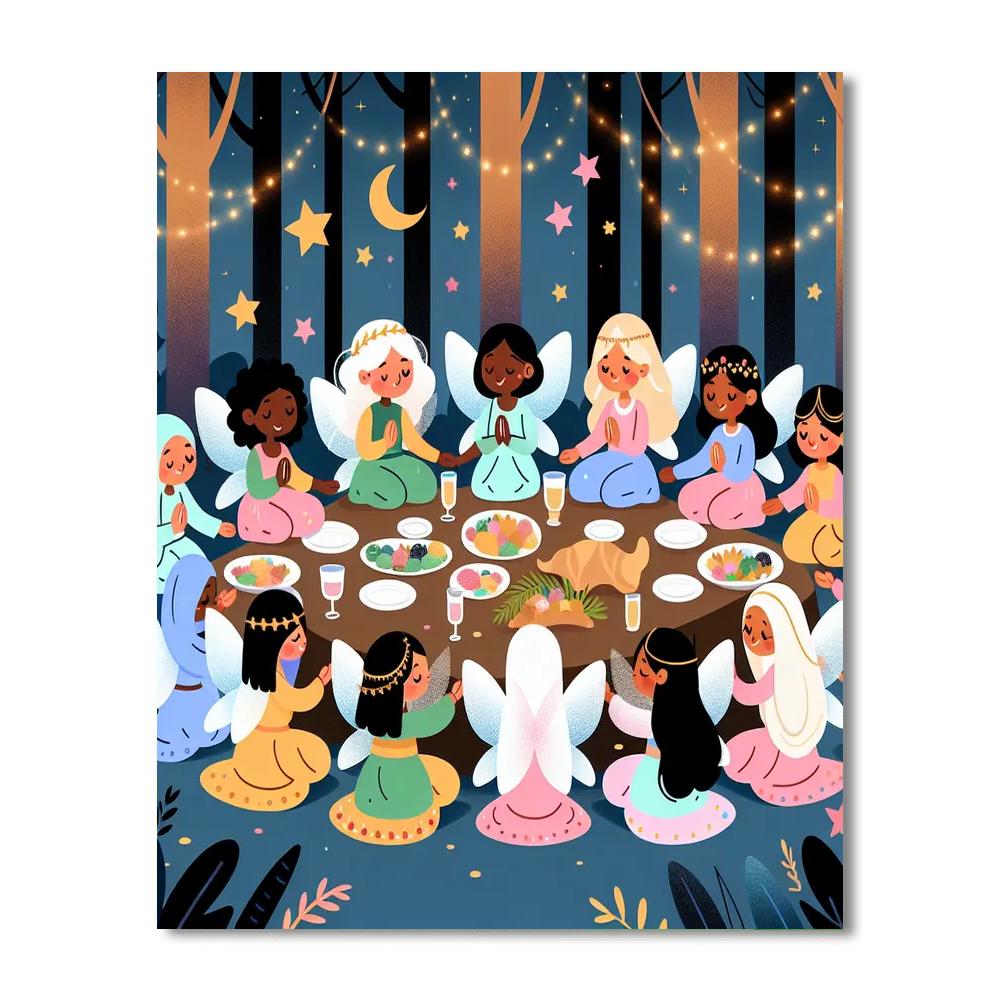 Fantastical Fairy Feast Paint By Numbers Art
