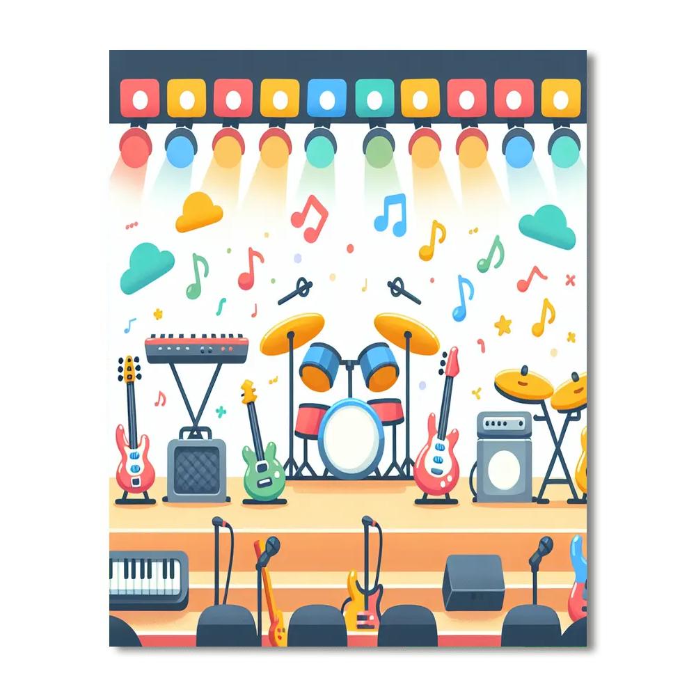 Harmonious Musical Concert Paint By Numbers Art