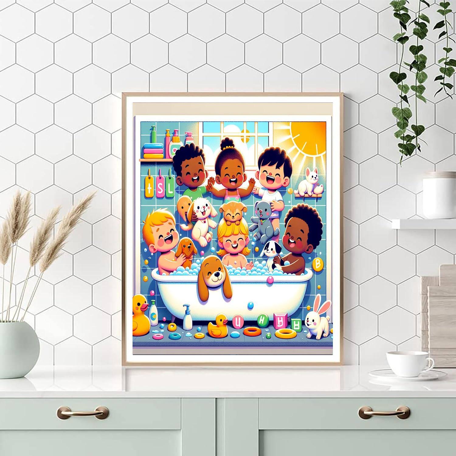 Bubbles And Bath Time Fun Number Painting