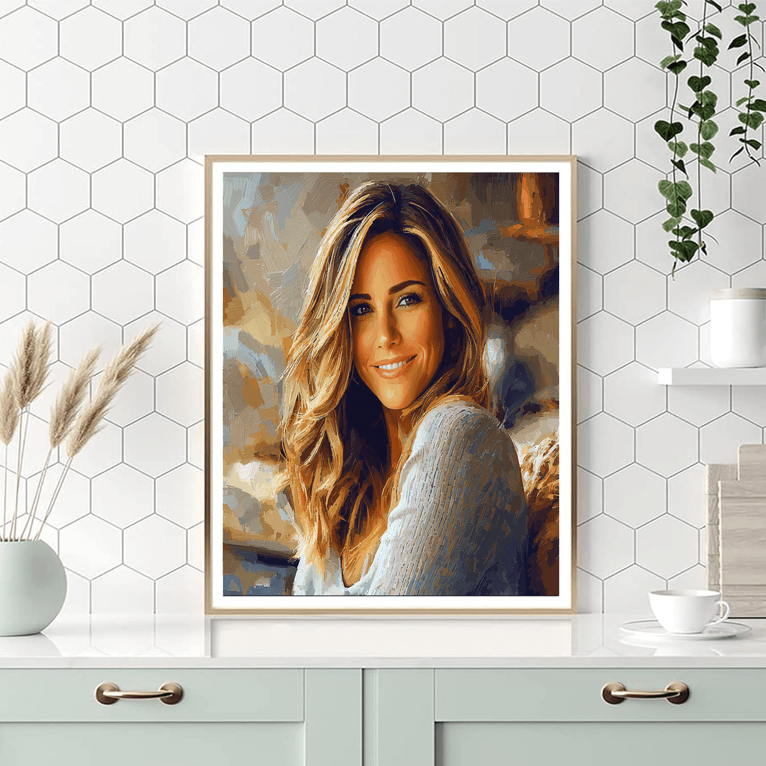 Jennifer Aniston: The Charming Icon Of Romance Painting Number Kit
