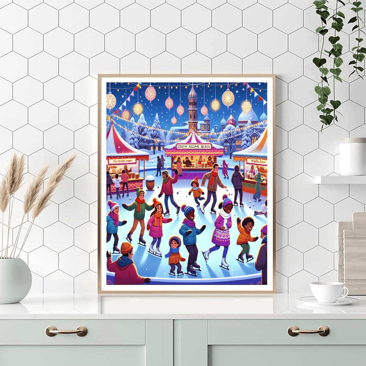 Frosty Winter Festival Paint By Numbers Art