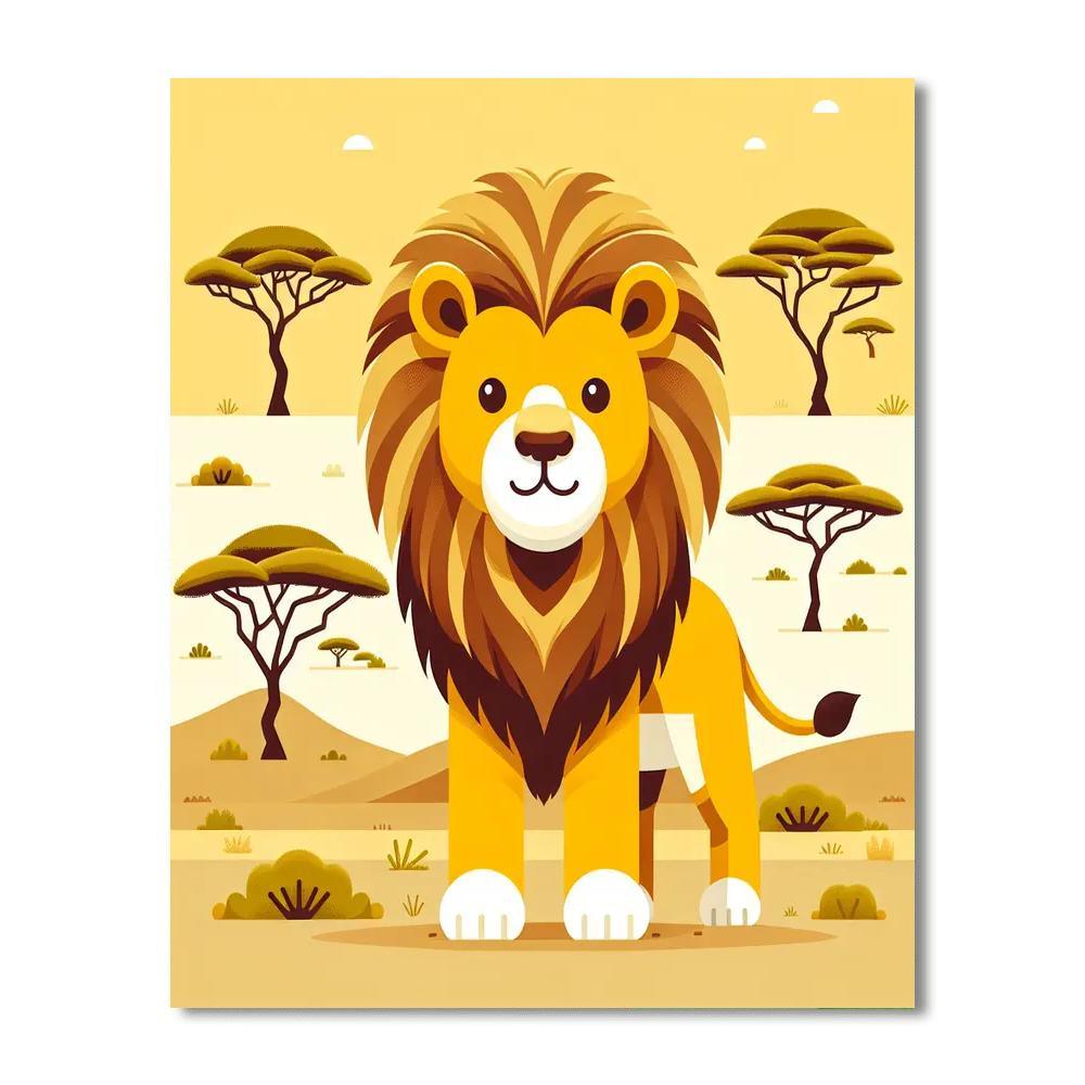 Adventurous Safari Lion Paint By Number