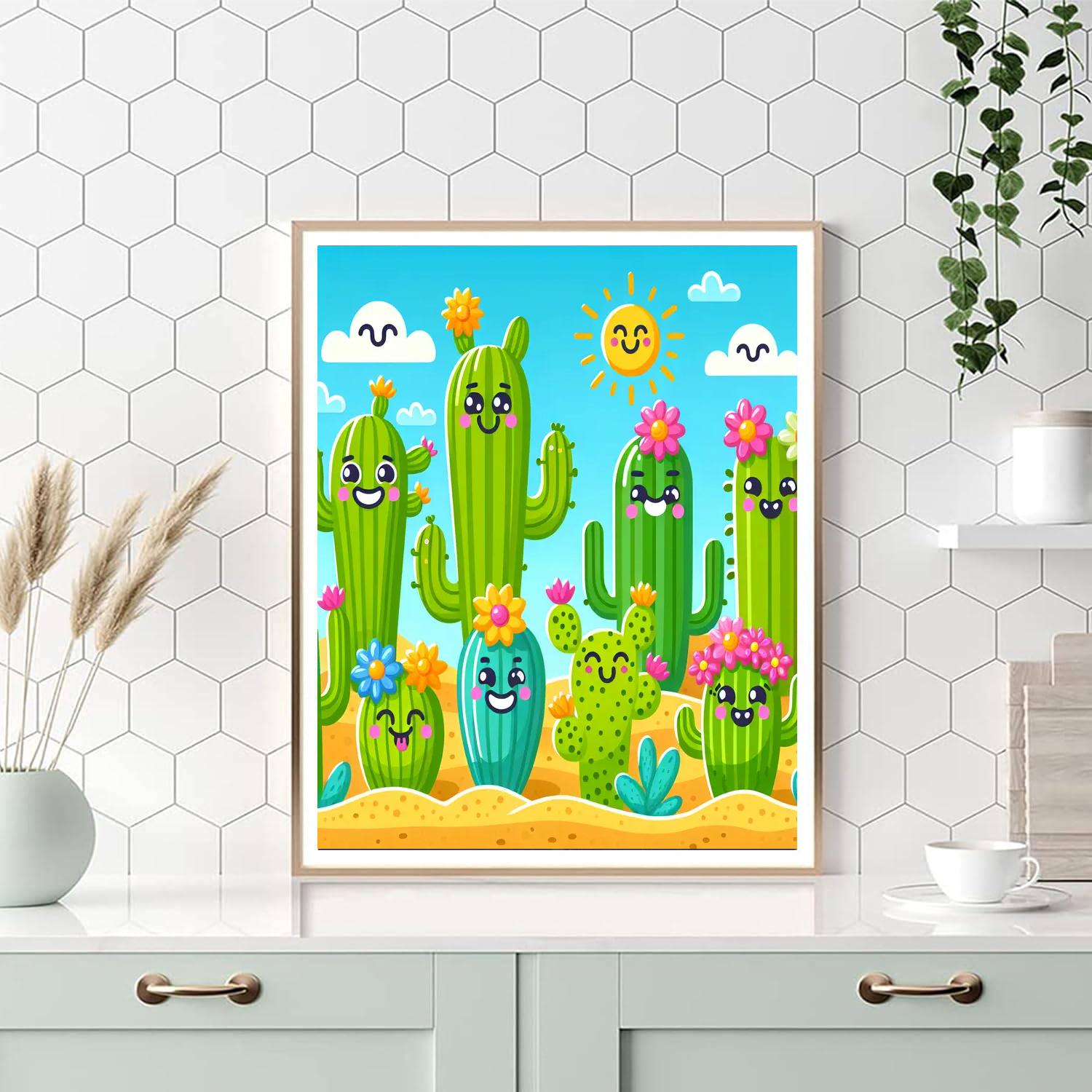 Curious Cactus Garden Paint By Color