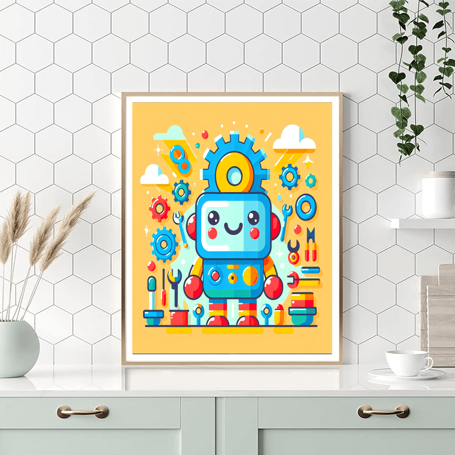 Creative Robot Builder Number Painting
