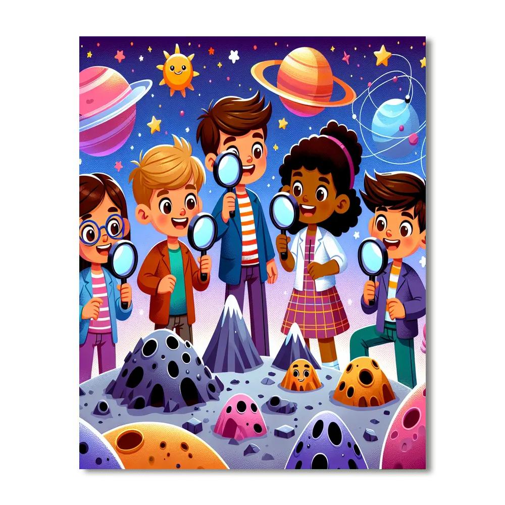 Space Detective Agency Numbered Painting Kits