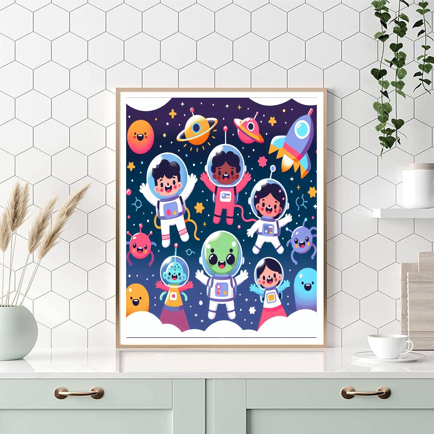 Amazing Space Explorers Painting Number Kit