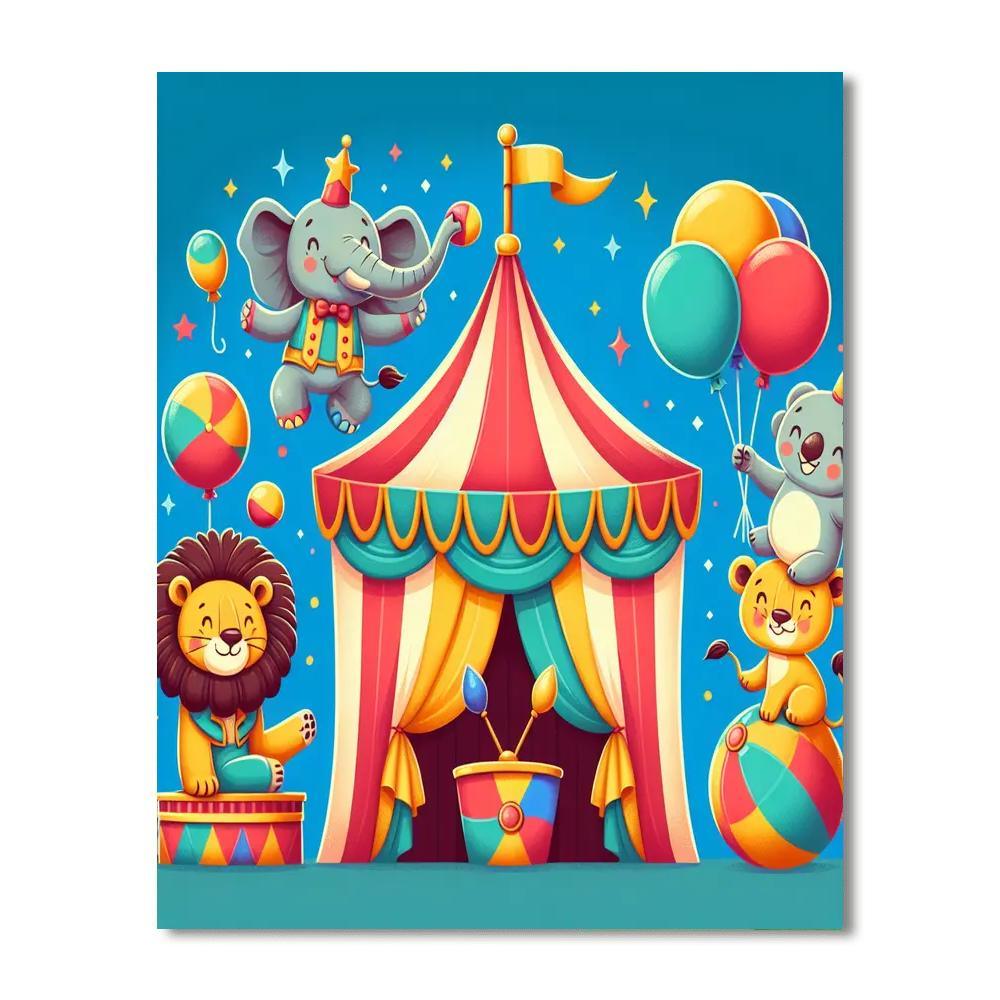 Cute Critter Circus Paint By Color