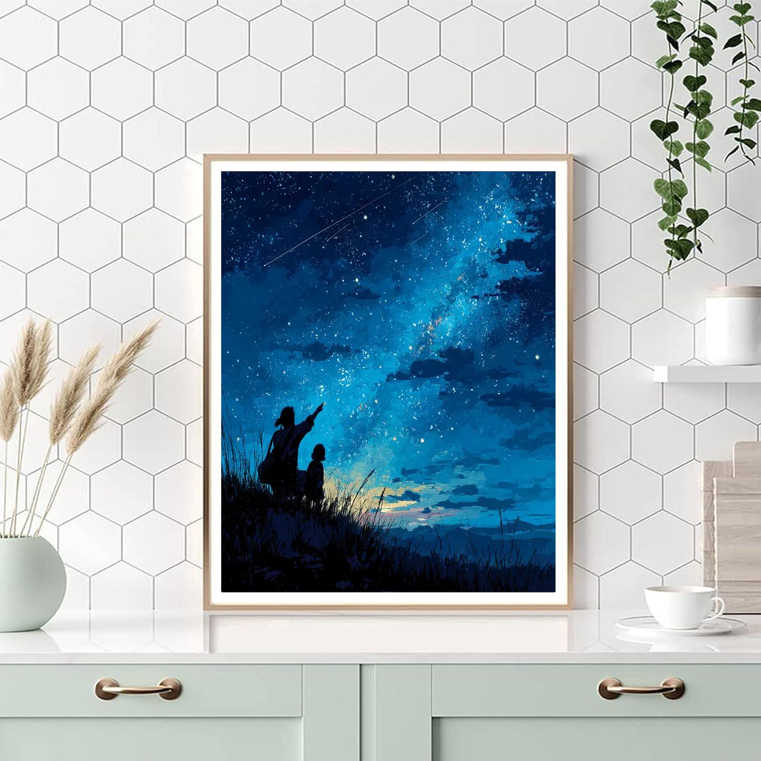 Starry Dreams And Maternal Beams Painting Number Kit