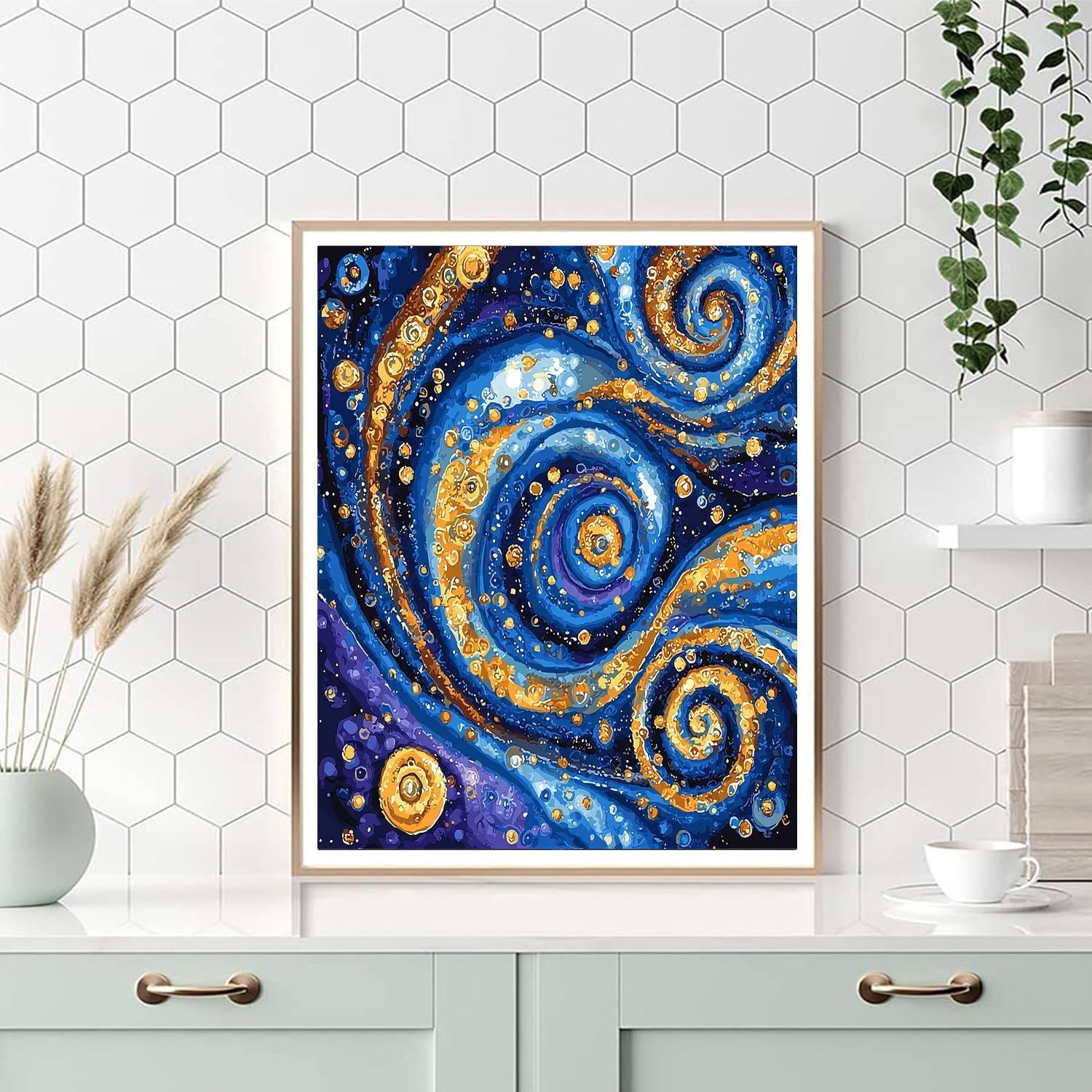 Gustav Klimt Inspired Ethereal Swirls Of Infinity  Paint By Numbers Art