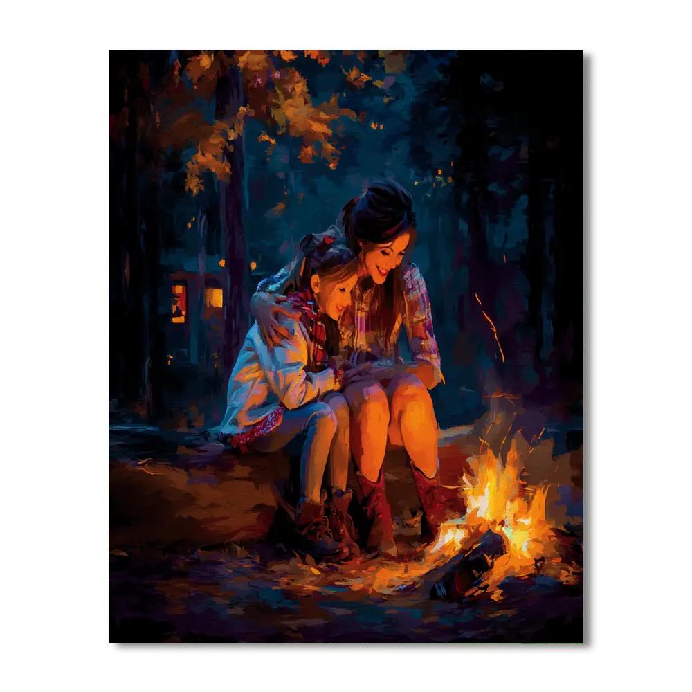 Memories By The Campfire Numbered Painting Kits