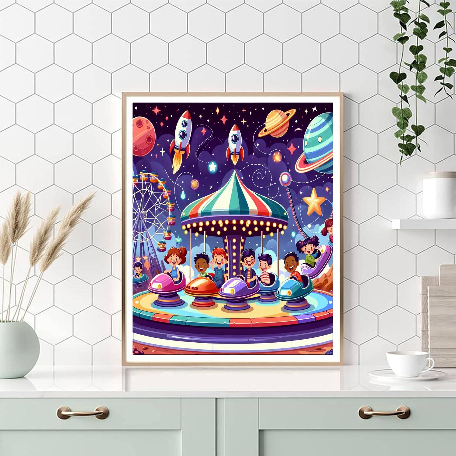 Cosmic Adventure Park Paint By Number