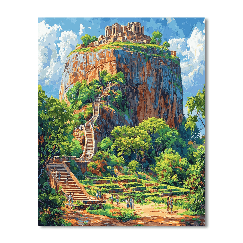 Sigiriya Rock Fortress Numbered Painting Kits