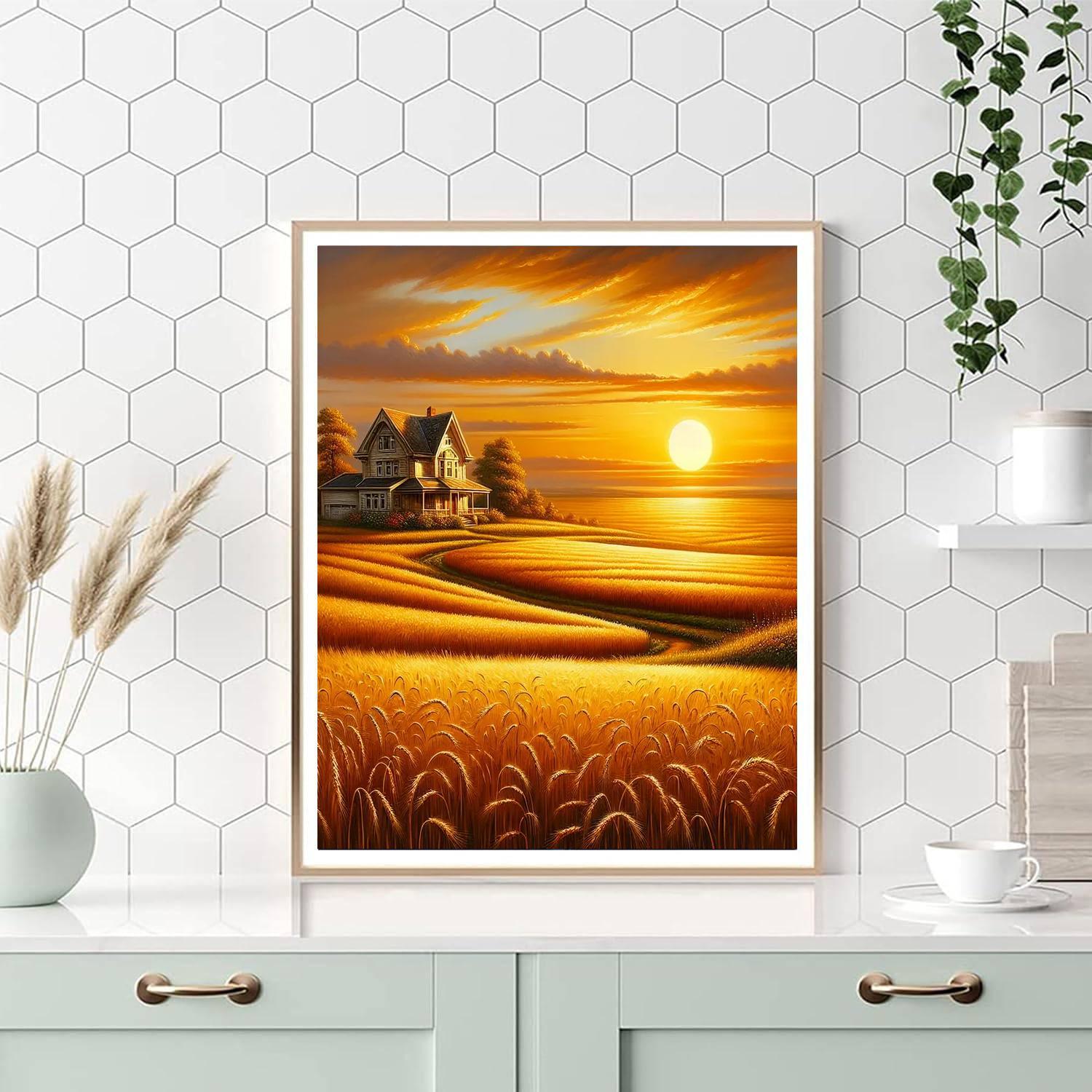 Golden Harvest Homestead Paint By Numbers Art