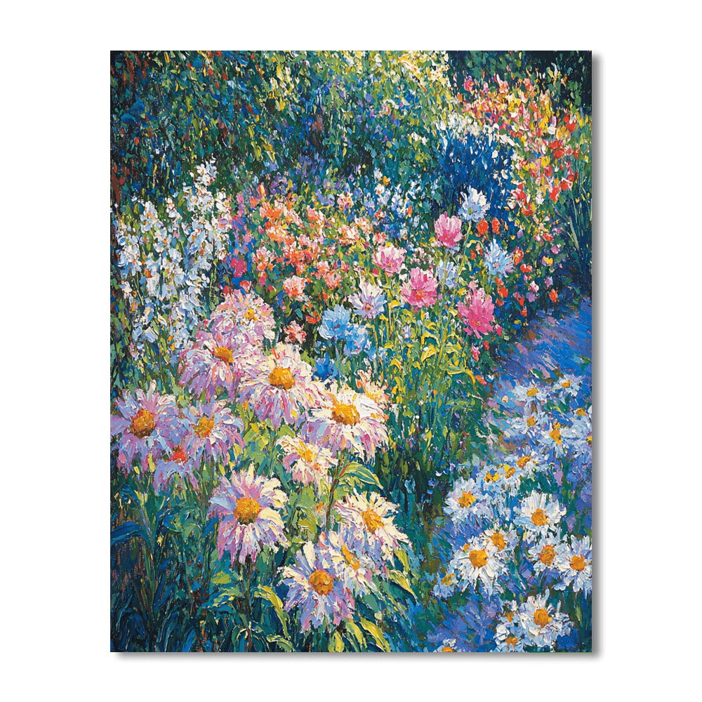 Claude Monet Inspired Colorful Garden Delight  Paint By Numbers Art