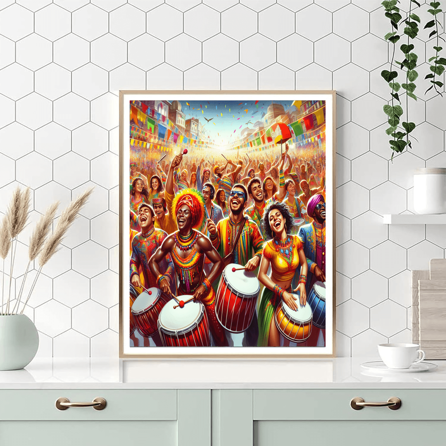 Energetic Festival Drumming Painting By Numbers Kit