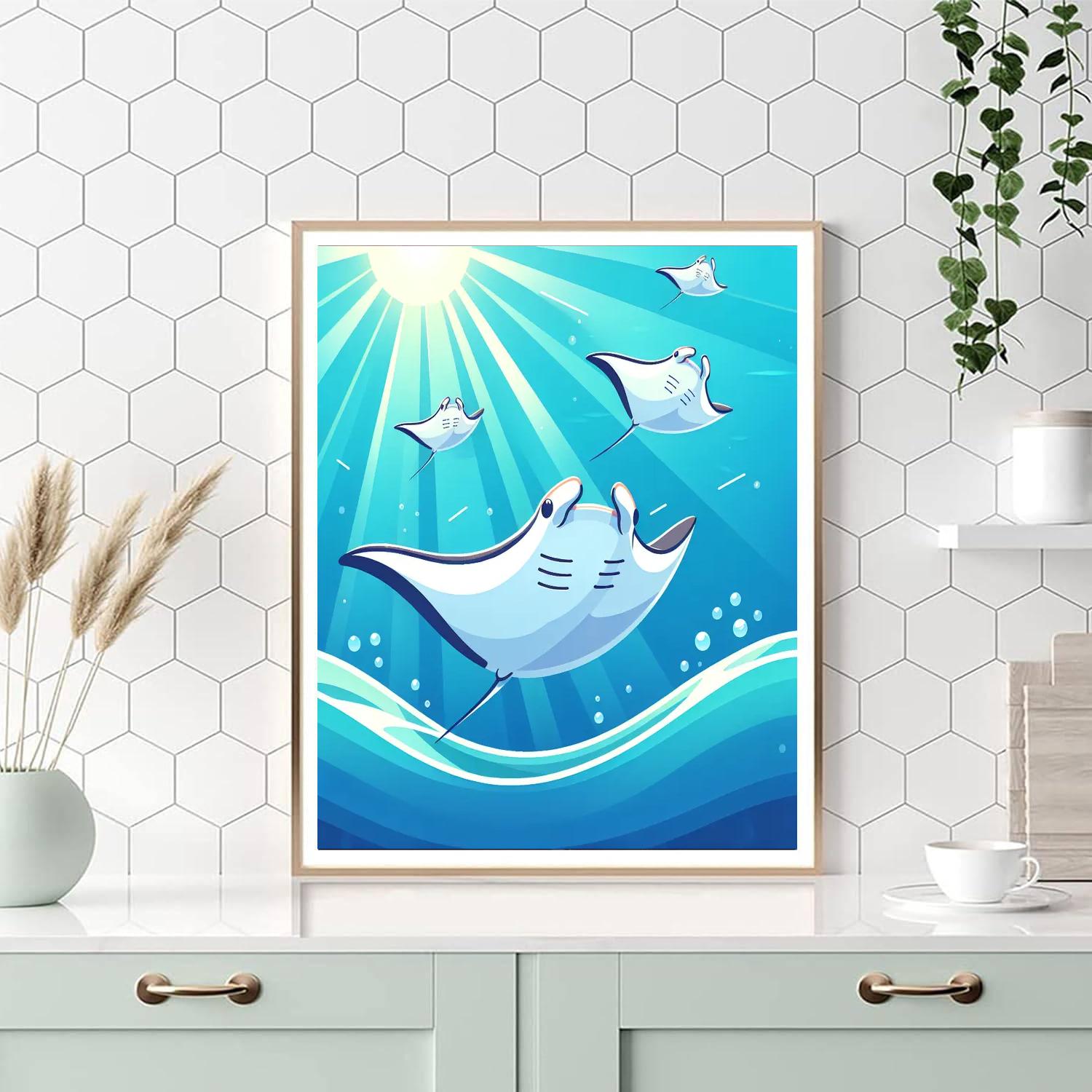 Magical Manta Migrations Numbered Painting Kits