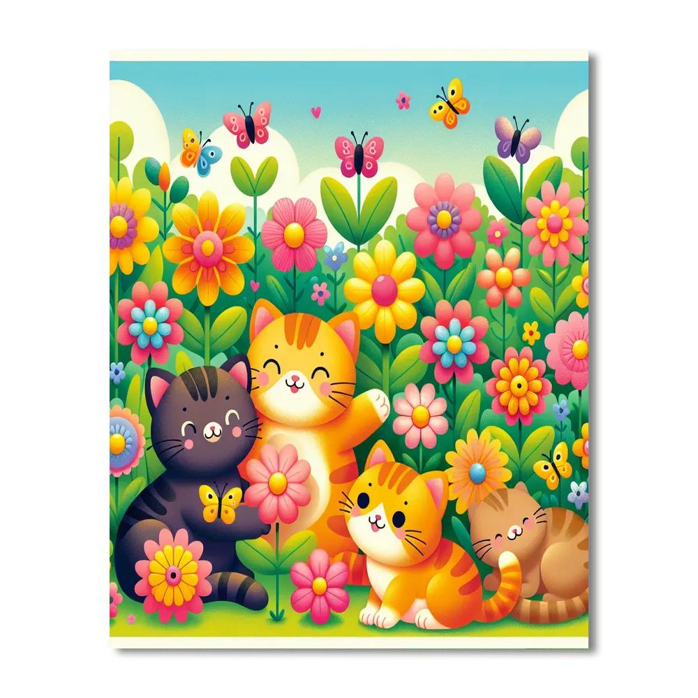 Cheerful Kittens Paint By Numbers Kits