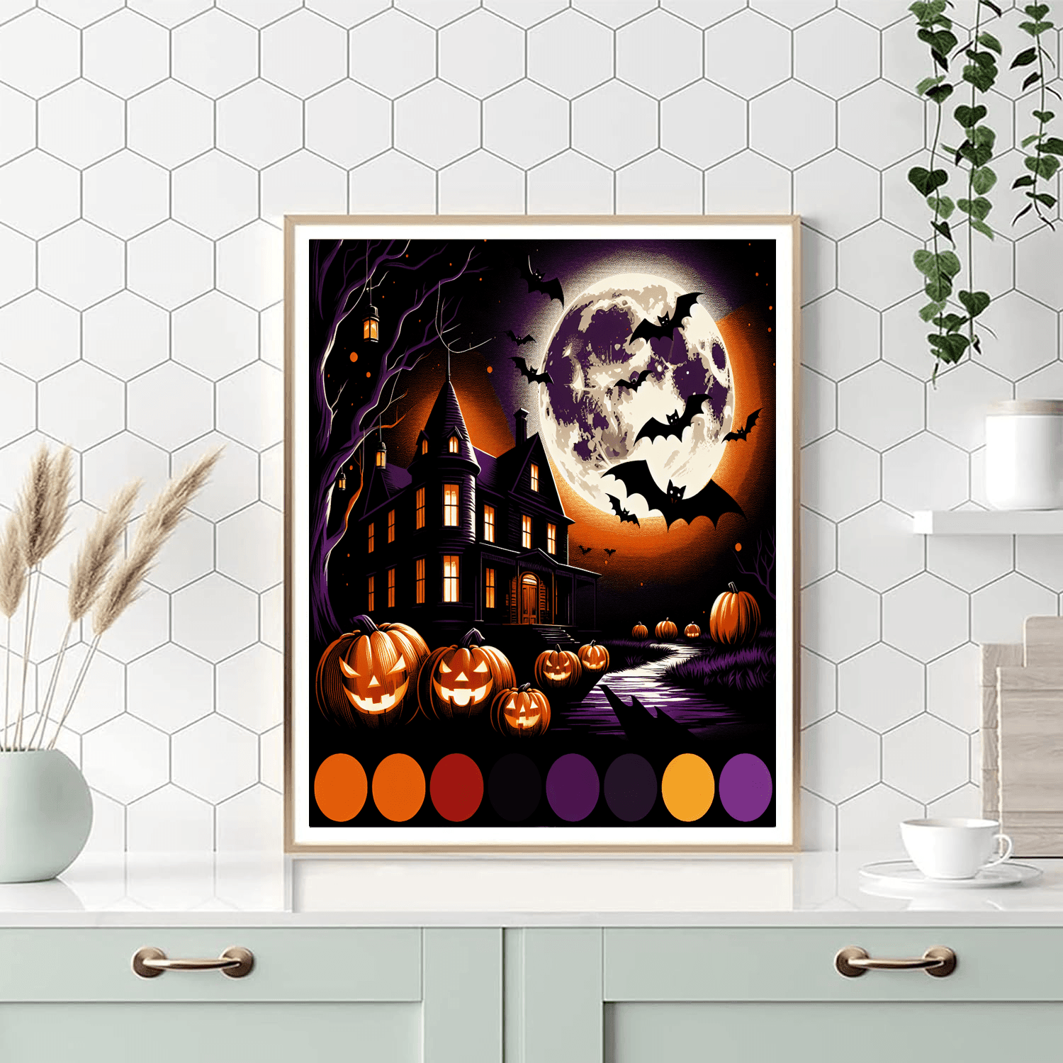Halloween Spectacle Paint By Numbers Art