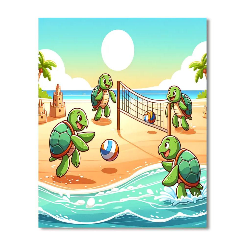 Turtle Beach Bash Number Painting