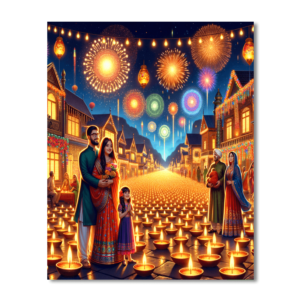 Diwali - India Painting By Numbers Kit