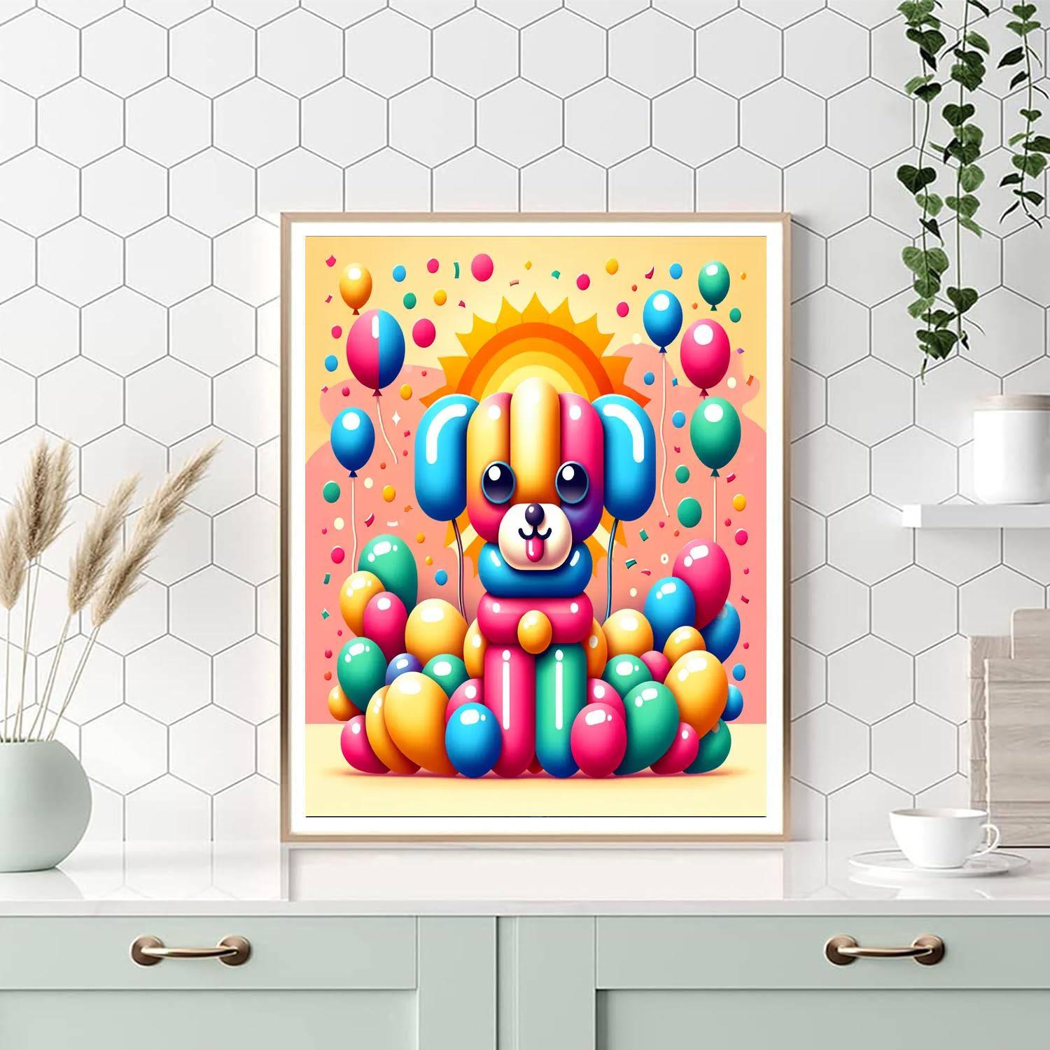 Bright Balloon Puppy Paint By Numbers Kits