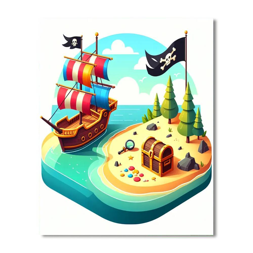 Pirate Adventure Voyage Paint By Color