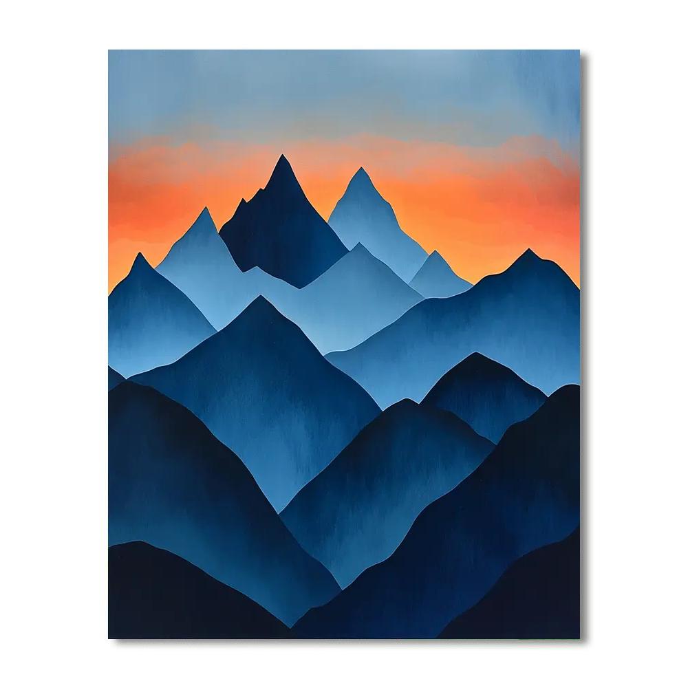 Paul Cézanne Inspired Twilight Mountain Dreams  Painting By Numbers Kit