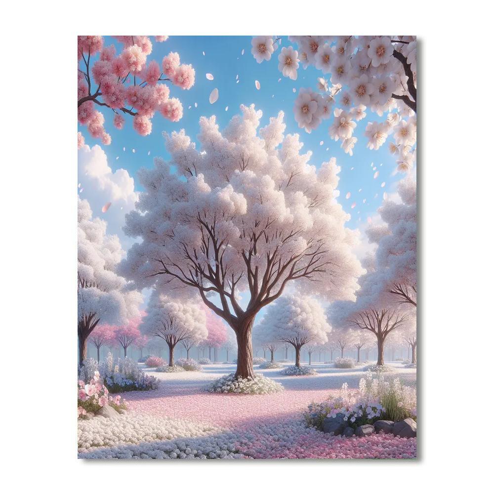 Romantic Cherry Blossom Affair Paint By Number