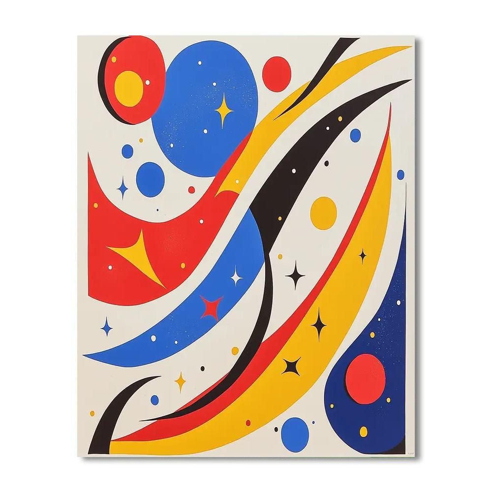Joan Miró Inspired Dynamic Constellations  Paint By Numbers Art