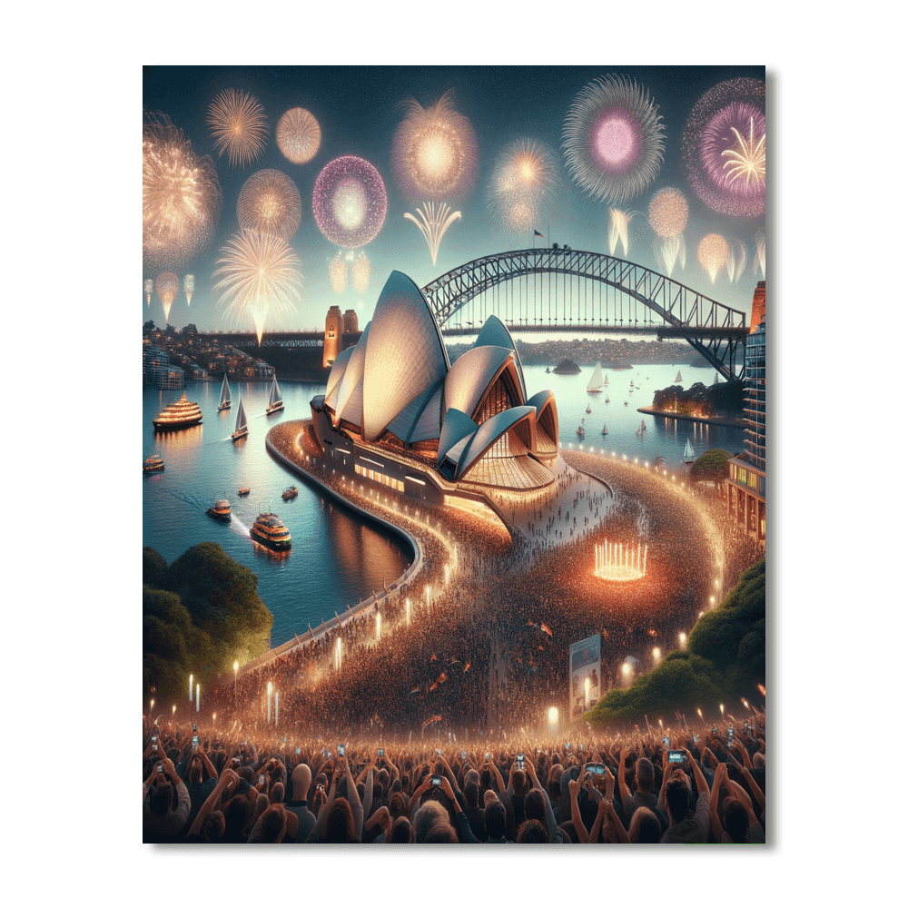 Sydney New Year's Eve - Australia Number Painting