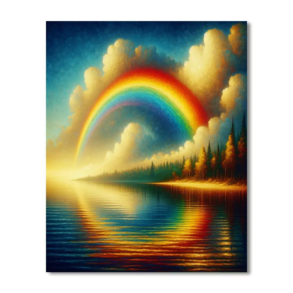 Rainbow Skies Voyage Paint By Numbers Art