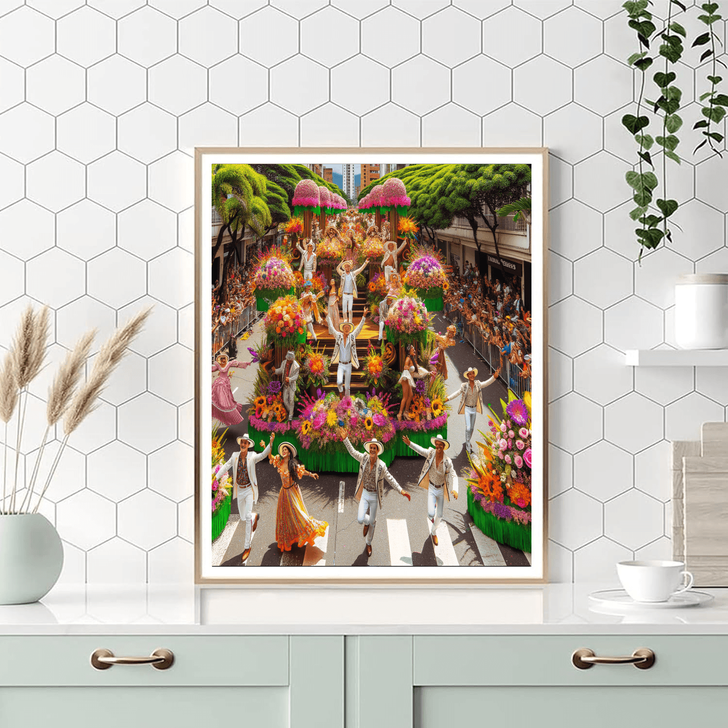 Flower Festival - Medellin - Colombia Painting By Numbers Kit