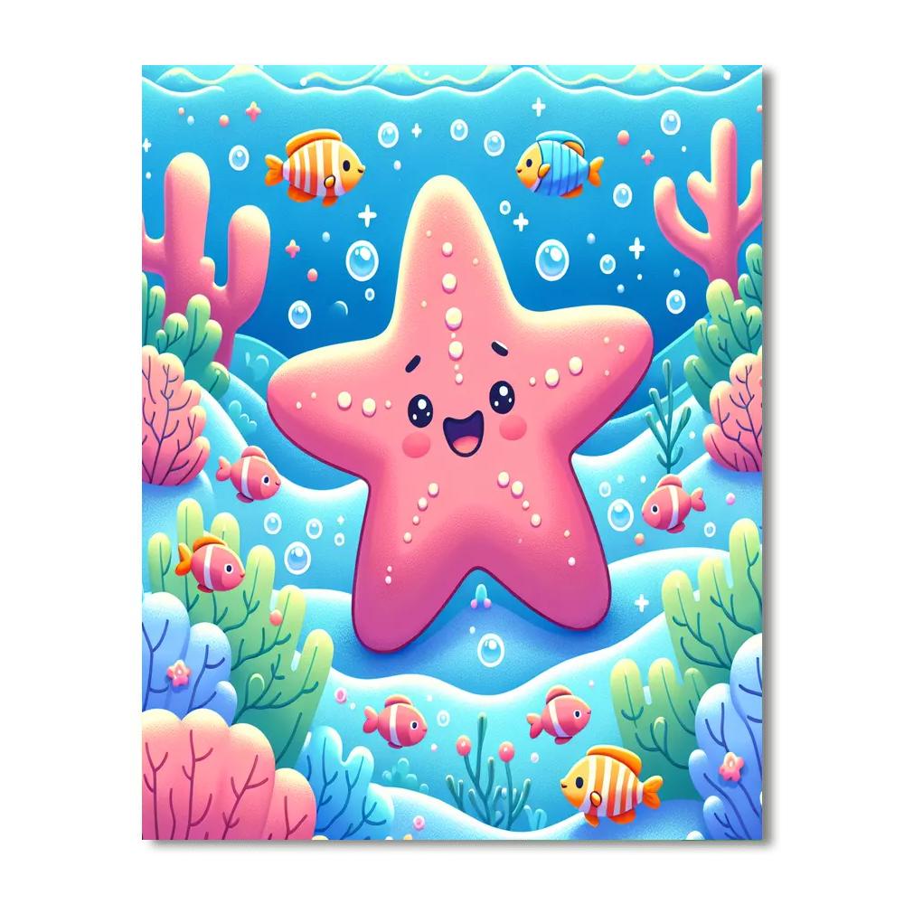Underwater Adventure Starfish Number Painting