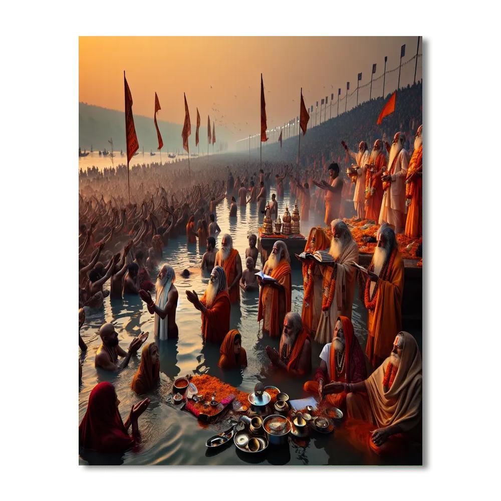 Kumbh Mela - Prayagraj Number Painting